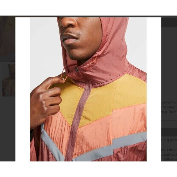 Mens Nike Windrunner Windbreaker Running Tech Jacket Black CU5738-652 Large L - Picture 3 of 16